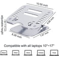 thumbnail image 5 of Laptop Stand for Desk, Ergonomic Aluminum Laptop Riser Laptop Mount for Desk, Adjustable Notebook Stand Compatible with 10-17" Laptops, 5 of 5
