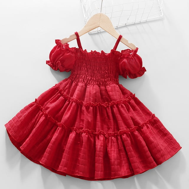 Robe Décontractée Rose pour Bébé Fille Vêtements Été 2023 Nouvelle Robe Princesse en Coton Lin Coréenne Col Rabattu