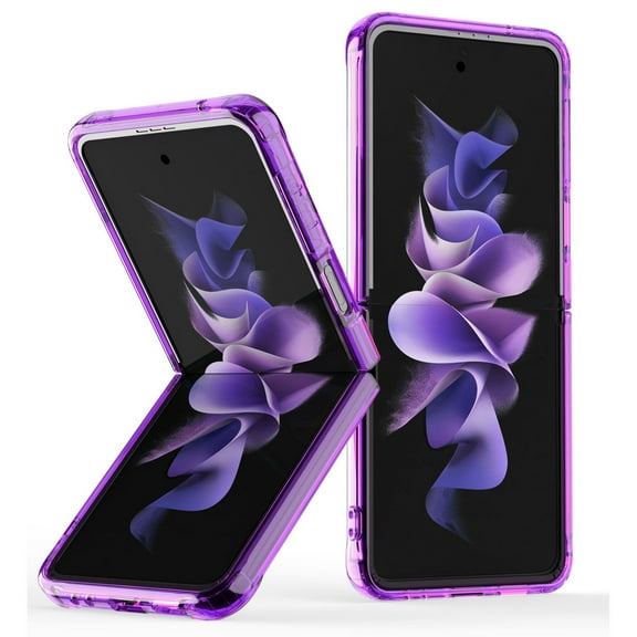 Clarity Collection Transparent Case for Samsung Galaxy Z Flip 5 - Purple
