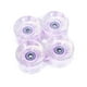 thumbnail image 2 of 4 ruedas de patineta, ruedas de longboard, transparentes, de PU, luminosas y lisas. Violeta, 2 of 8