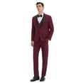 thumbnail image 4 of Beauty Emily New Men's Suit Korean Style Slim Fit 3-piece Suit Wedding Business Groom Groomsman 3-piece Suit Men's Dinner Jacket Vest Trouser Suit, 4 of 8
