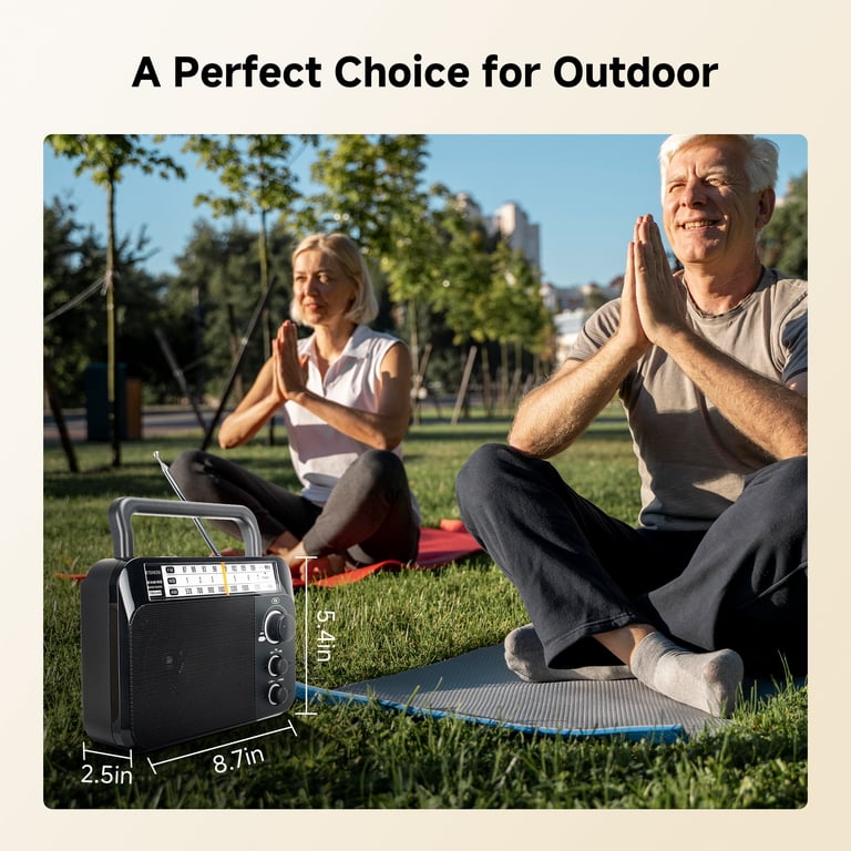 Portable AM FM Radio with Large Dial and High Power Speaker photo 8