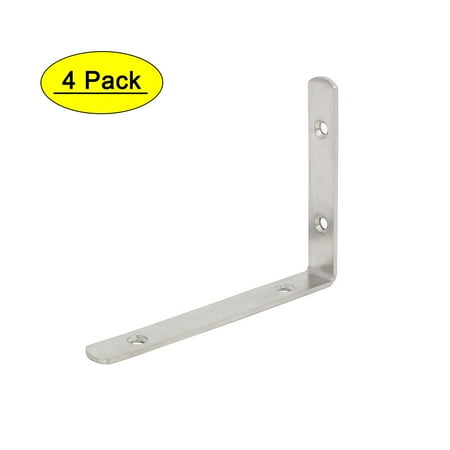 

Uxcell 150mmx110mmx3mm Stainless Steel L Shaped Angle Brackets Shelf Supports 4pcs