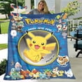thumbnail image 4 of Cartoon Pokemon Pikachu Flannel Blanket Children Adult Gift Bedding Bedspread Sofa Spring and Autumn Warm Blanket Home Decor, 4 of 5