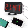 thumbnail image 5 of Reloj Led Digital Dual Snooze Mirror Reloj Despertador Hora Modo Nocturno Grande Eigraketly HA024230-01, 5 of 5