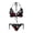 Colorful Paw Print Pattern, variant on Ladybug & Daisy Print Halter Triangle Bikini Set - Sexy Two-Piece Tie Side Bathing Suit for Beach Vacation & Pool Party