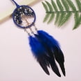 thumbnail image 4 of LAMIRO Dream Catcher Small Handmade Feather Dream Catcher Car Decoration Dream Catcher Dream Catchers for Adults Tree of Life Dreamcatcher for Bedroom Car Home, Blue, 4 of 7