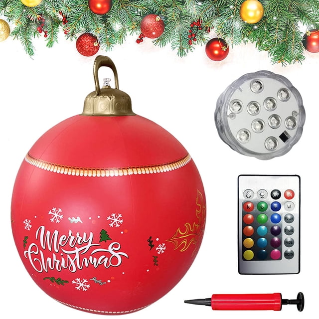 Decoraciones Navideñas para Exteriores Navideña Inflable PVC Iluminada 24 Pulgadas Con Y Control Remoto