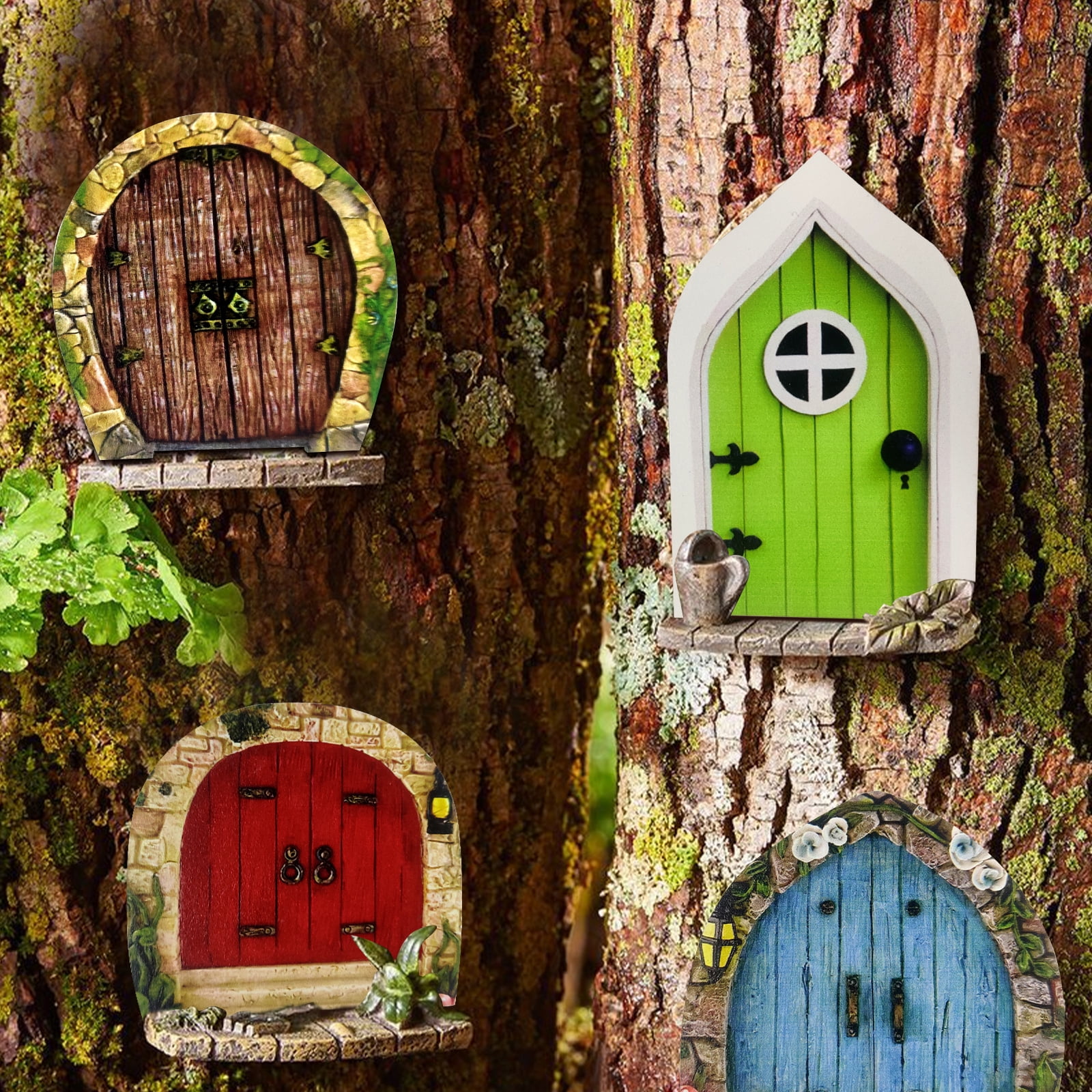 Light Up Woodland Miniature World Fairy Animals Forest Dolls House Accessories 