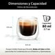 thumbnail image 3 of MAGMALIFE Vasos de Cristal de Doble Pared de 80 ml (2.7 Onzas), Vidrio Térmico Doble Fondo. Set de 4 Piezas, Tamaño Ideal Para Espresso. Elegancia y versatilidad en cada sorbo., 3 of 9