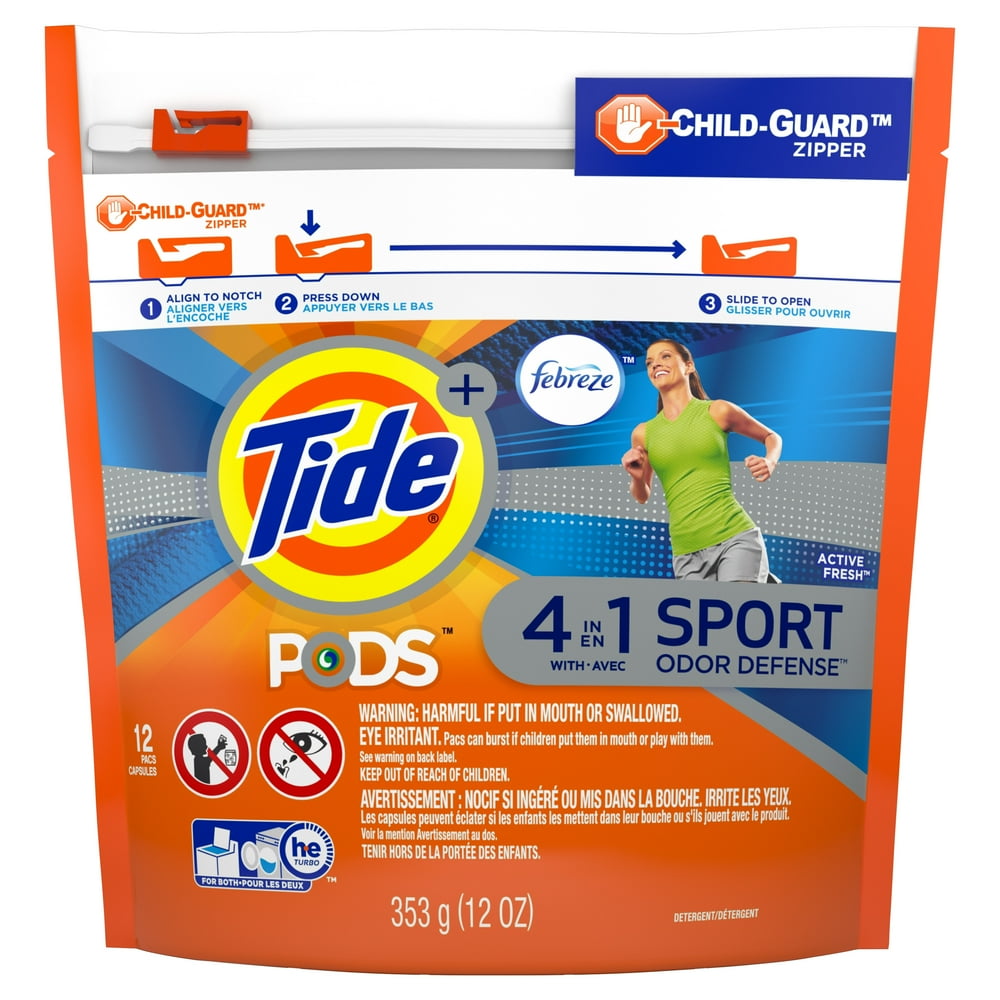 Tide PODS Plus Febreze, Sport Odor Defense Liquid Laundry Detergent