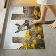 thumbnail image 6 of Toilet Rug U-Shaped Bathroom Rugs Non-Slip Soft Plush Machine Washable Contour Bath Mat Donkey with Chrysanthemum Flower 24x20, 6 of 9