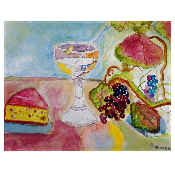 Betsy Drake Interiors Wine & Cheese Place Mat Set of 4
