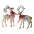 thumbnail image 5 of CoudarTitie 2 Pieces Christmas Reindeer Statues Sculptures for Bookcase Cabinet Tabletop Champagne, 5 of 9