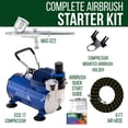 thumbnail image 2 of Master Airbrush Multi-purpose Gravity Feed Dual-action Airbrush Kit with 6 Foot Hose and a Powerful 1/5hp Single Piston Quiet Air Compressor, 2 of 5