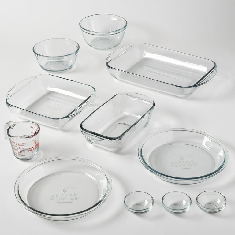 Anchor Hocking 11-Piece Glass Bakeware Set, Microwave & Dishwasher