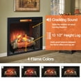 thumbnail image 2 of Innoflame 33" Electric Fireplace Insert with Fire Crackling Sound, Adjustable Flame & Thermostat, Fireplace Heater with Remote, Timer, Hardwired/Plug-In, 1500W, Black, 2 of 6