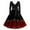 Vermilion, variant on Women's Casual Fashion Christmas Holiday Print V-neck Vintage Dress for Retro Style and Party Occasions, Comfortable Women's Long Sleeve Holiday Dress,Black,S