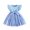 Blue, variant on Glisme Fashion Girls Dresses Size 2-3 Y Toddler Children Butterfly Sleeves Prints Bowknot Dress Mesh Dress Blue Sundress For Girl