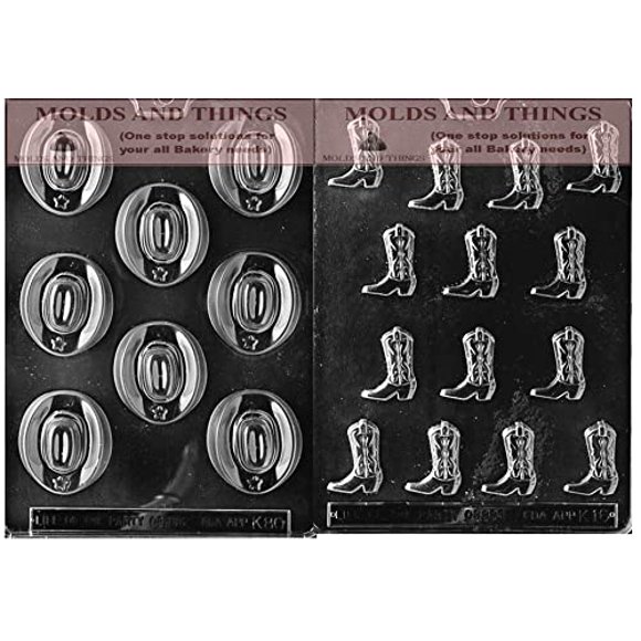 Molde Para Dulces De Chocolate Con Sombrero De Vaquero Y Botas De Vaquero Molde Para Dulces De Chocolate Molde Para Dulces Con Sombrero De Vaquero Con Instrucciones De Moldeo Escritas