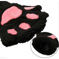 thumbnail image 5 of Women Bear Plush Cat Paw Claw Glove Soft Winter Gloves Fingerless Gloves (black) n, 5 of 5