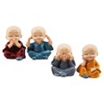 thumbnail image 3 of Colaxi 4pcs Kung Fu Monk Statue Cute Shaolin Gong Fu Boy Delicate Chinese Kung Fu Monk Figurines for Tabletop Display Home Car Decor, 3 of 8