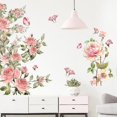 thumbnail image 4 of Flower vine, wall decals, pink watercolor, 4 of 5