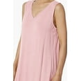 thumbnail image 5 of Women's S~3X Essentials Luxe Jersey Tunic V-Neck Relaxed Fit Sleeveless Top, 5 of 7