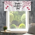 thumbnail image 4 of Happy Valentines Day Farmhouse Short Window Curtain Valances, Red Love Branches Spring Rod Pocket Kitchen Valances for Living Room Bedroom Bathroom Cafe 54" x 18", 4 of 8