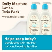 Aveeno Baby Daily Moisture Lotion with Nourishing Oat, 2 x 12 fl. oz