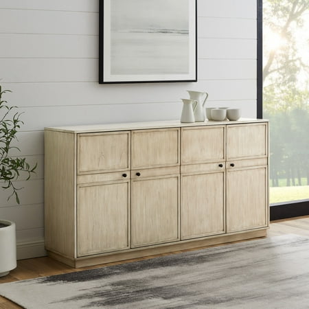 Condition photo showing New/Like New for walker edison classic 4 door closed storage buffet birch