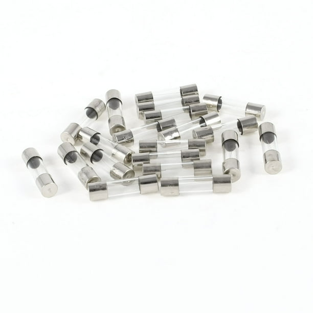 20 piezas de fusibles de vidrio de acción rápida 0.5A 250V 5mm x 20mm