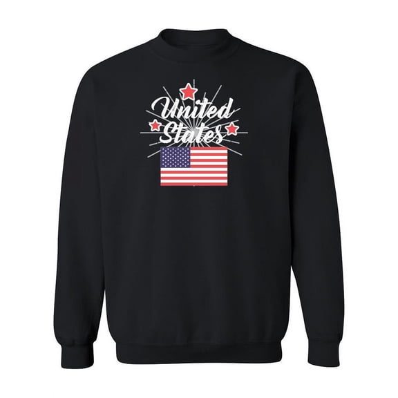 United States Design With Flag Sweatshirt Women -Image by Shutterstock, Female Small