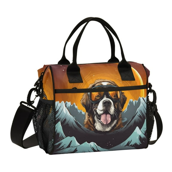 Dog Mountains Sun Cooler Bag Lunch Bag Soft Cooler Cooling Tote Insulated Lunch Box for Adult Men Women