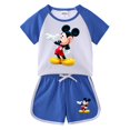 thumbnail image 1 of 2023 Kids Cartoon Disney Minnie Mickey Mouse Clothes Sets 100%Cotton Baby Sports Sets Boy Girl Tee+ Shorts Sets Toddler Suit2T Gao Jinjia LED, 1 of 2