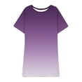 thumbnail image 7 of Fnooota Women's Plus Size Dresses, Summer Loose Short Sleeve Gradient Midi Dresses Purple Size 2XL, 7 of 7