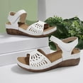 thumbnail image 6 of Ticikt Flat Sandals for Women Dressy: Comfortable Flats Sandals Women Open Toe Ankle Strap Walking Shoes Summer, 6 of 8