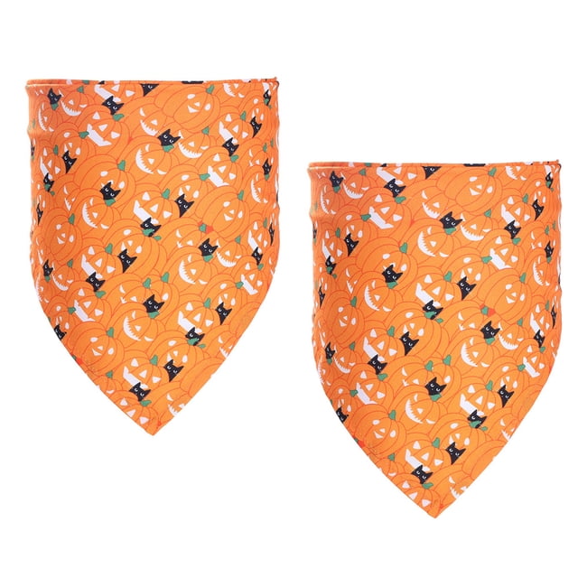 2 piezas de toalla de saliva para mascotas de Halloween, babero decorativo de una sola capa para perro y gato