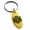 Gold, variant on Stainless Steel Letter M Initial 3D Cube Box Monogram Engraved Small Oval Charm Keychain Keyring