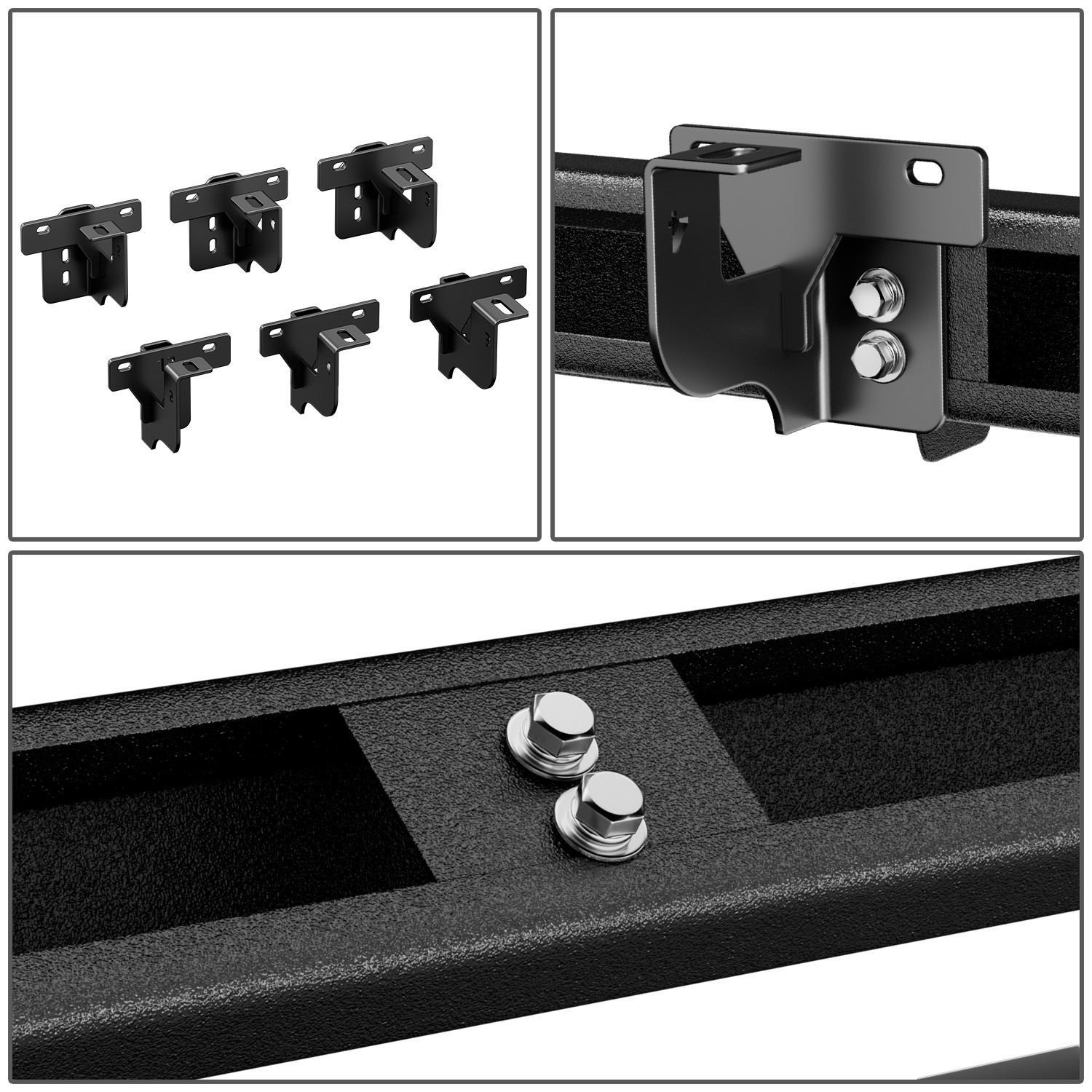 Nuvision for 18-24 Jeep Wrangler JL 4Dr Pair Steel Side Arm Step Nerf Bar Running Boards