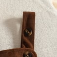 thumbnail image 7 of enyan Baby Girls Christmas Outfits Long Sleeve Onesie Romper+Suspender Skirt Set+Headband 3Pcs Fall Winter Clothes Brown，12-18 Months, 7 of 7
