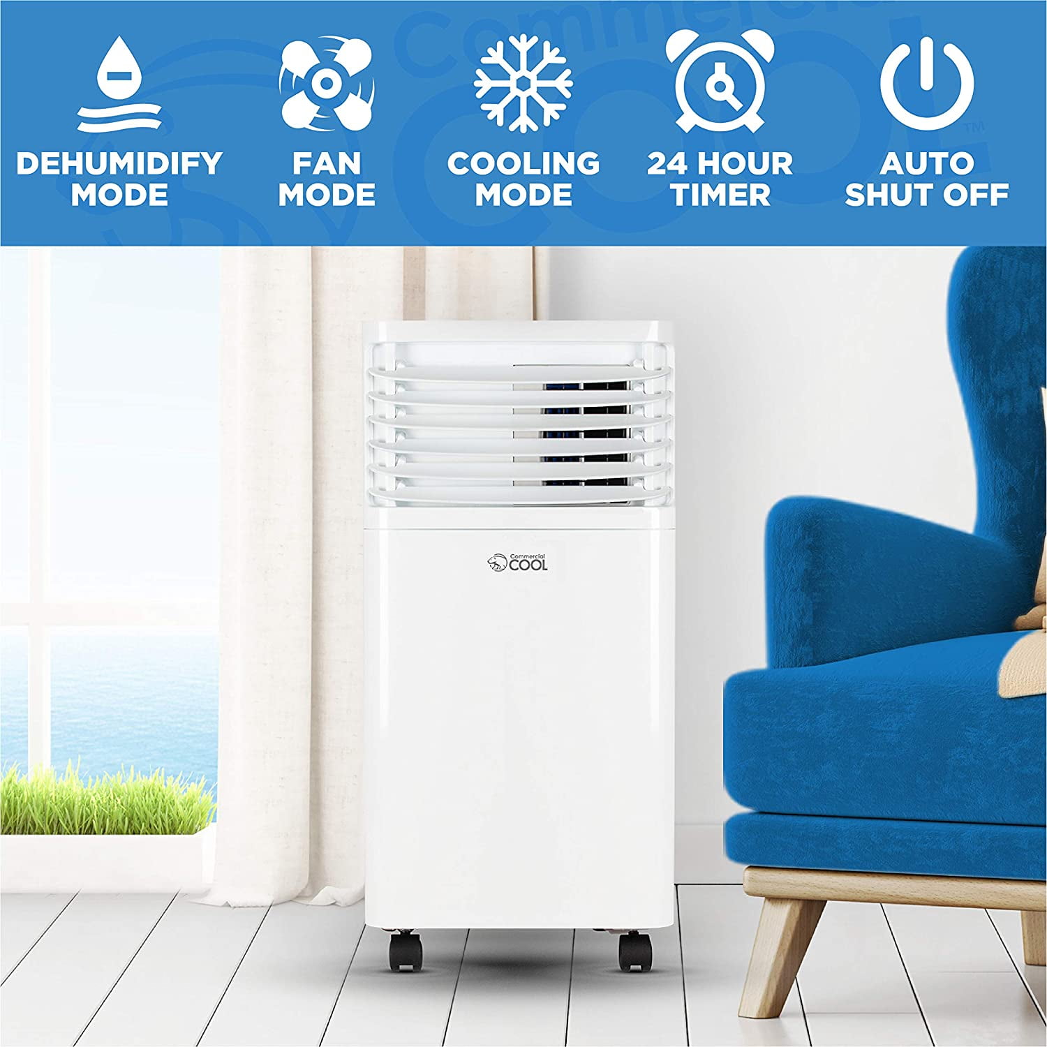 GORILLA GADGETS 8000 BTU Portable Air Conditioner with Remote, Cools Up to  450 Sq. Ft, 24H Timer, for $250 - NPL-05C/X1E