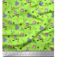 thumbnail image 1 of Soimoi polyester Crepe Fabric Buttons,Sheep & Owl Kids Fabric Prints By Yard 52 Inch Wide, 1 of 1
