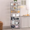 thumbnail image 3 of 8-Wire Shelving Metal Storage Rack Adjustable Shelves,Standing Storage Shelf Units for Laundry Bathroom Kitchen Pantry Closet(Silver,13.9" D x 23.9" W x 72.1" H), 3 of 15