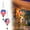 A, variant on Hot Air Balloon Solar Lantern for Patriotic Garden,4th of July Hanging Flickering Flame Lights for Trees,Blue & Red Memorial Day Decorations for Party,Solar Lantern with Flame for Patio & Yard