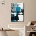 thumbnail image 3 of Weight of Teal Framed High-Gloss Acrylic Glass Wall Art Coastal Abstracts by Art Remedy, Black Frame, 36 x 54, 3 of 7