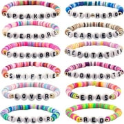 TAY-LOVER Taylor Swift,1989 Taylors Version,Taylor Swift Decor,Carede Friendship Bracelets,TS Inspired Bracelets Set, Lover Swiftie Bracelets For Women And Girls Speaknow Red Evermore ERAS Bracelets,Pack Of 12