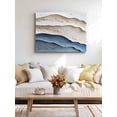 thumbnail image 4 of Blue Beige Wall Art for Living Room, Canvas Picture Wall Decor for Bathroom Bedroom, Modern Coastal Wave Abstract Art Painting Artwork for Office Kitchen Hallway Dining Room Home Decorations 12"x16", 4 of 8