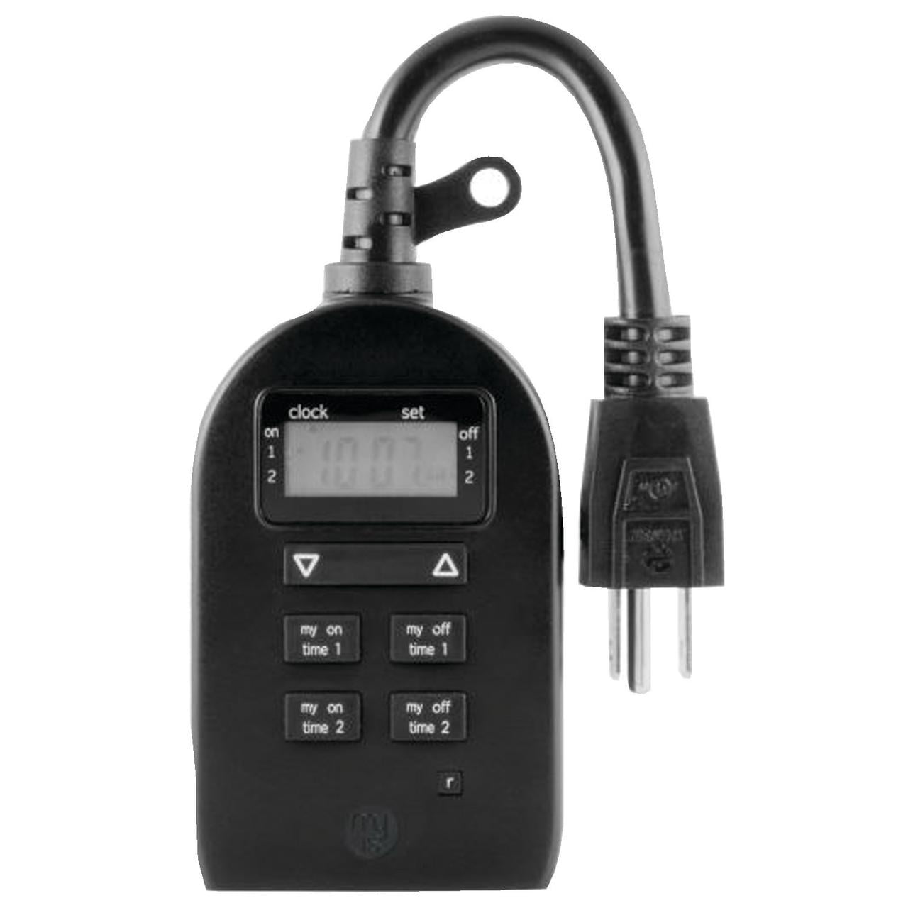 myTouchSmart Indoor Outdoor Plug-In Digital Timer, 1-Outlet, Black, 36027 by My TouchSmart