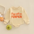 thumbnail image 2 of Douhoow Long Sleeve Pumpkin Print Romper for Baby Boy Girl Halloween Bodysuits, 2 of 7